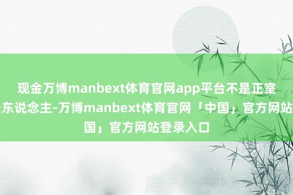 现金万博manbext体育官网app平台不是正室的正室夫东说念主-万博manbext体育官网「中国」官方网站登录入口