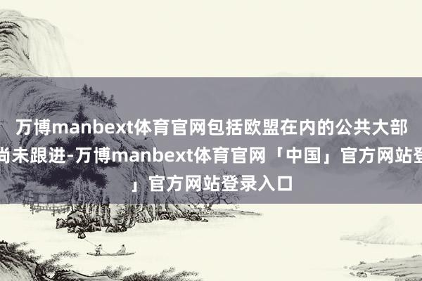 万博manbext体育官网包括欧盟在内的公共大部分地区尚未跟进-万博manbext体育官网「中国」官方网站登录入口