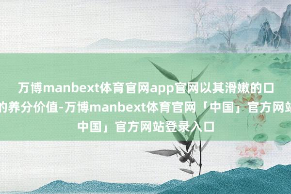 万博manbext体育官网app官网以其滑嫩的口感和丰富的养分价值-万博manbext体育官网「中国」官方网站登录入口